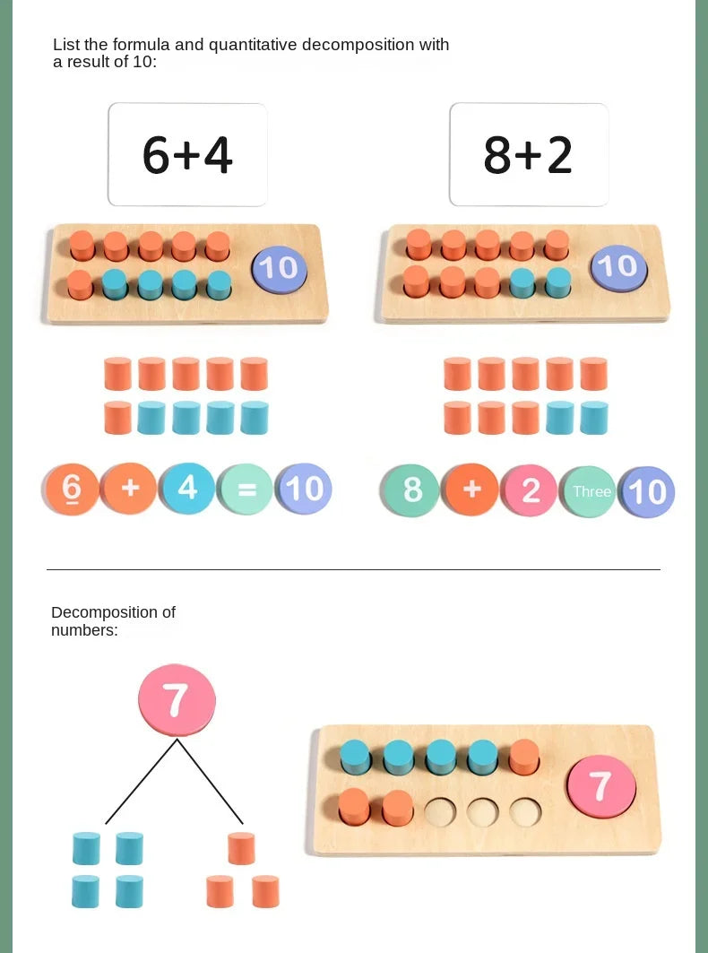 Children's Wooden Number Board