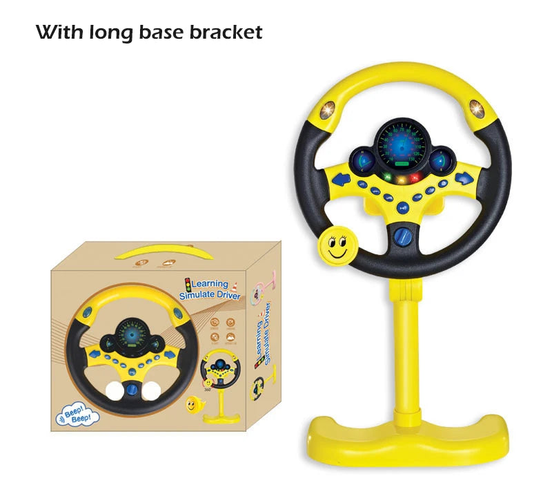 Infant Shining Eletric Simulation Steering Wheel Toy with Light Sound Kids Early Educational Stroller Steering Wheel Vocal Toys